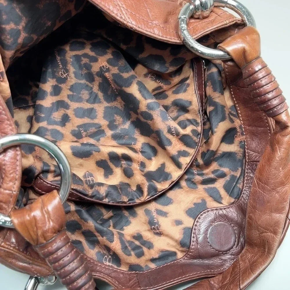 B. MAKOWSKY  | CROC LEATHER SATCHEL BOHO SHOULDER BAG - Picture 8 of 14